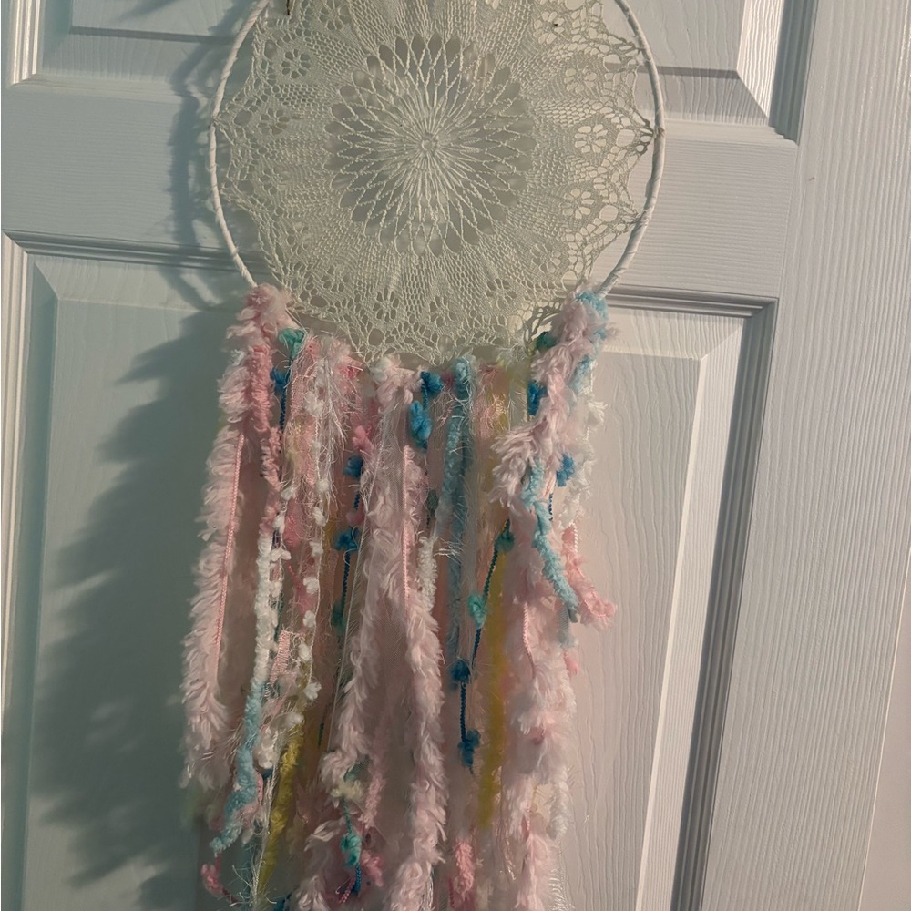 Bohemian Dreamcatcher with Pastel Feathers